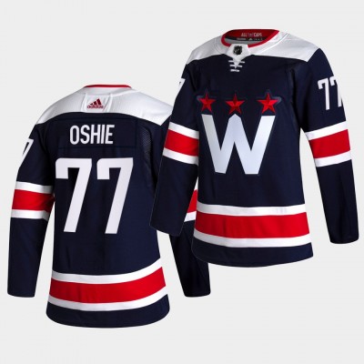 Adidas Washington Capitals #77 T.J. Oshie Men's 202122 Alternate Authentic NHL Jersey Black